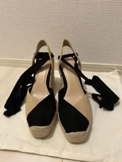 ZARA サンダル ウェッジソール エスパドリーユ レースアップストラップのサムネイル