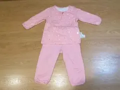 ユニクロ　綿パジャマ９０　洗濯による毛玉ややあり　うさぎ柄