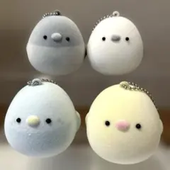 まんまる 小鳥のスクイーズ　ボールチェーン ~フロッキー~ 全４種セット