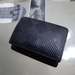 Bottega Veneta 三つ折り財布 デボスイントレチャート ブラック