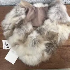 [新品]CINEMA CLUB ラビットファー　マフラー　ティペット