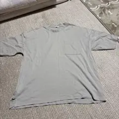GU グレー Tシャツ 100%コットン ポケット付き