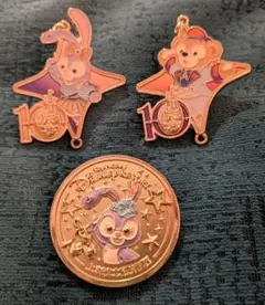 【10周年 上海ディズニー】ダッフィー ステラルー ピンバッジセット