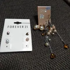 パール＆ストーンピアス4点セット