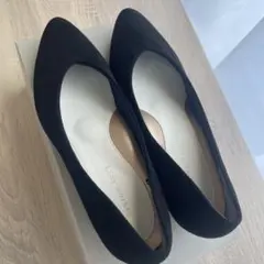 黒　パンプス アシックス商事 レディワーカー 3E 23㎝