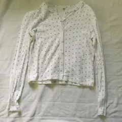 UNIQLO チェリー柄 リブ 長袖 カーディガン