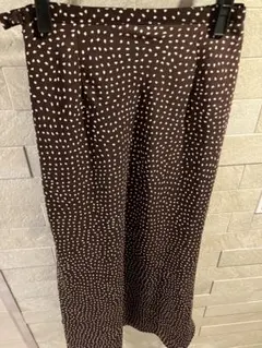 TODAYFUL ブラウン ドット柄 ロングスカート 38