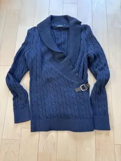 RALPH LAUREN ネイビー ニットカーディガン