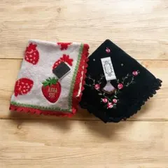 新品未使用 アナスイ&ルルギネス タオルハンカチ2点セット