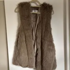 ファー素材 ベスト Fサイズ