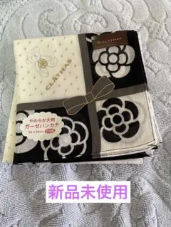 【新品未使用】大人可愛い人気ブランド♡クレイサス　やわらか大判ガーゼハンカチのサムネイル