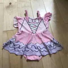 女の子用フリル水着 ピンク　140