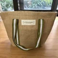 L'OCCITANE ジュート トートバッグ カーキ