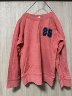 オレンジ色85刺繍 ロングTシャツ120サイズ