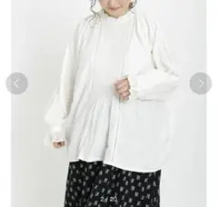 サマンサモスモス 袖レースピンタックブラウス