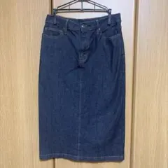 【訳あり】 ダークブルー デニム タイトスカート