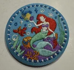 Disney Characters 刺繍缶バッジビスケット2 リトル・マーメイド