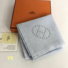 HERMES エルメス Hロゴ 刺繍 ハンカチ ハンカチーフ Hレリーフのサムネイル