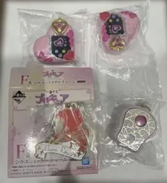 プリキュア コンパクトミラーコレクション3点、一番くじ メタルチャーム1点