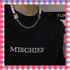 【大反響】パールチェーンネックレス ストリート　レディース ＆メンズ　韓国