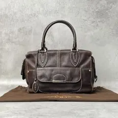 美品♡カデナ♡鍵付♡TOD'S トッズ ロゴ レザー ミニボストン バッグ