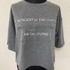 神戸レタス　グレー プリント 半袖 Tシャツのサムネイル