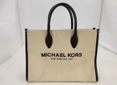 MICHAEL KORSトートバッグ キャンバス レザー ベージュ ブラックのサムネイル