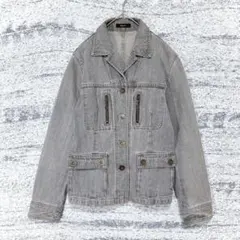 コムサイズム デニムジャケット グレー ユニセックス L 春秋 Gジャン 羽織り