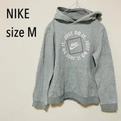 【美品】NIKE ナイキ　フード付きトレーナー パーカー　グレーMサイズ