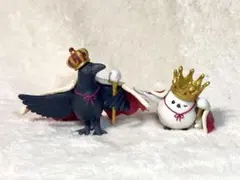 王様気鳥 シマエナガ カラス 2種セット ガチャ フィギュア