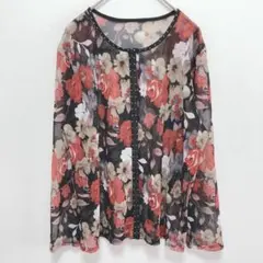 LEONARD フラワープリント 長袖カーディガン LEONARD FASHION 長袖 カーディガン 花柄 - メルカリ
