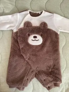 ⭐︎新品⭐︎クマデザイン フリースロンパース 60-70cm