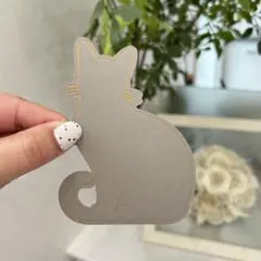 猫 ダイカットメモ 6枚セット 韓国風 ゴールド おしゃれ くすみカラー