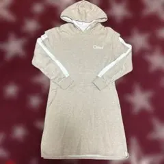 最終値下　美品　Chloe クロエ　スウェットワンピース　ベージュ　フード付き