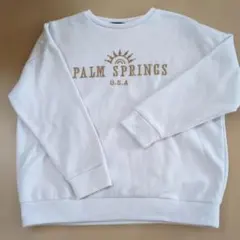 PALM SPRINGS ホワイト スウェット M