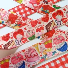 レトロアイテムリボンセット　４柄　計200cm　幅広　即日発送