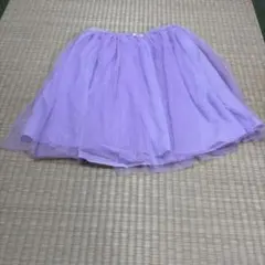 エニィファム　チュールスカート紫色140