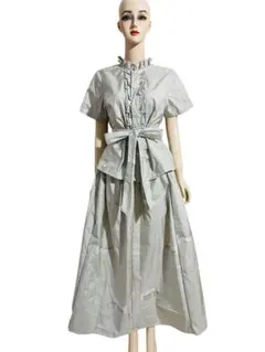 着物リメイクセットアップ　大島紬