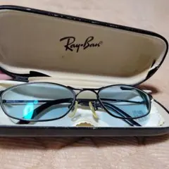 Ray-Ban ブラックオーバルサングラス ケース付き