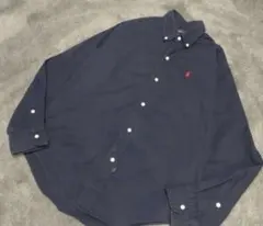 90sラルフローレン オックスフォードシャツ ネイビー 赤ポニー