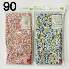 【新品】UNIQLO ベビー レギンス 花柄 90cm 2枚セットのサムネイル