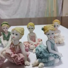 美品　バレリーナの置物　５体セット
