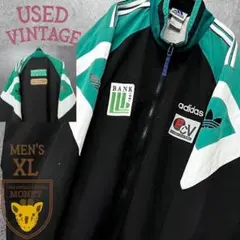 US古着【アディダス】トラックジャケット トレフォイル刺繍ロゴ メンズXL