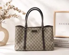 GUCCI グッチGGパターン　トートバッグ PVCショルダーバッグ A4収納可