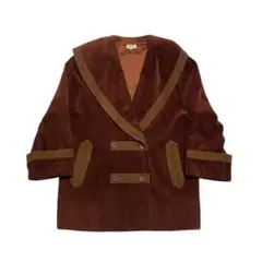 古着　ブラウンコーデュロイジャケット ダブルブレスト　アウター