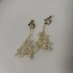 エレガントパールクリップイヤリング