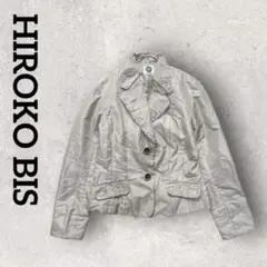 HIROKO BIS シルク 光沢 ジャケット（9）オシャレボタン ビジューのサムネイル
