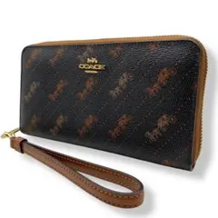 COACH 長財布 馬車　ホース&キャリッジ　ラウンドファスナー