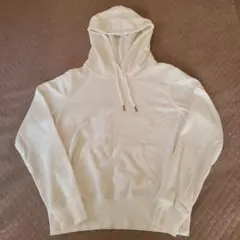 GUホワイト フード付き パーカーS
