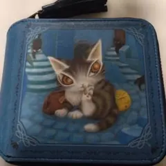 ダヤン　青い街　二つ折り財布　わちふぃーるど